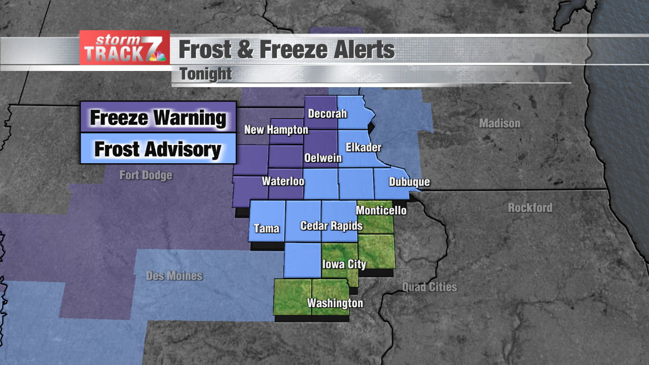 Frost and Freeze Alerts